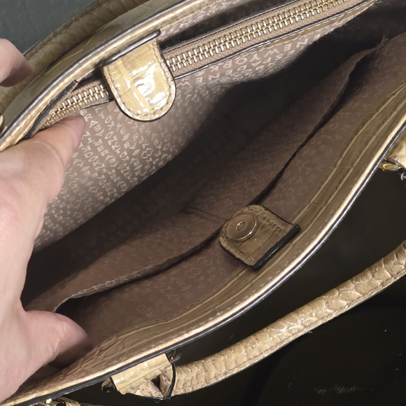 Kate Spade Romy Perri Lane Croco Rosy Beige Bag - Picture 12 of 14